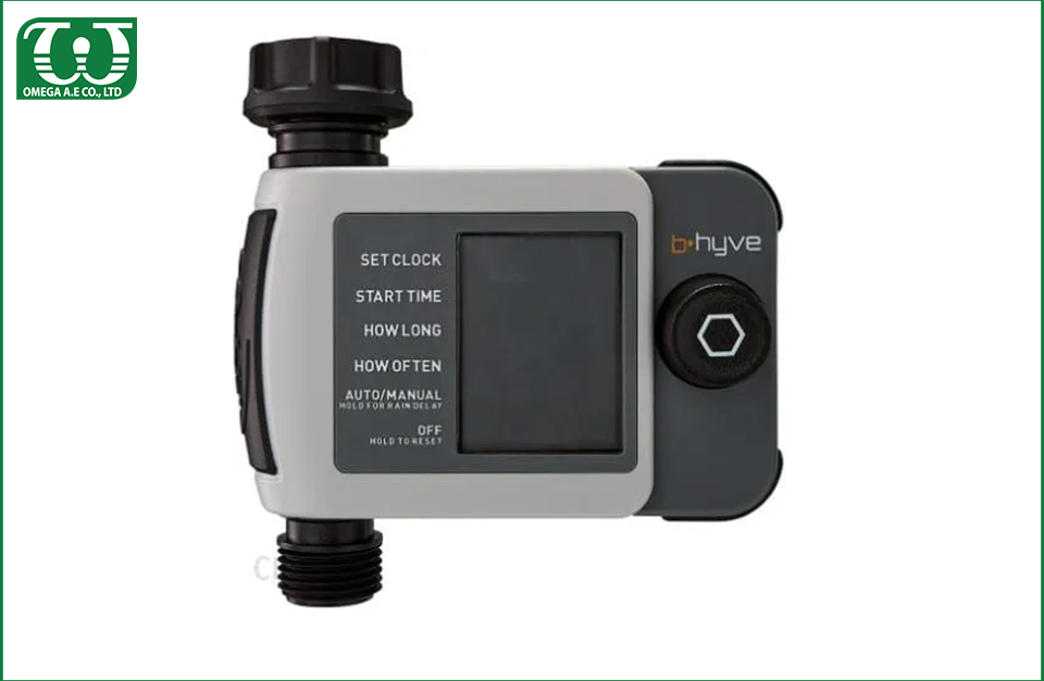 Dùng bộ hẹn giờ tưới tự động 1 khu vực 94791 – Orbit cho vườn ban công