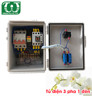 Tủ điện điều khiển bơm 3 pha 1 đèn